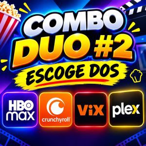 COMBO DUO #2 HBO MAX Y (CRUNCHYROLL  O VIX O PLEX )