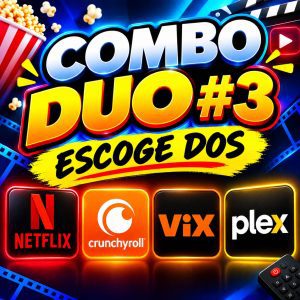 COMBO DUO #3 NETFLIX Y (CRUNCHYROLL  O VIX O PLEX )