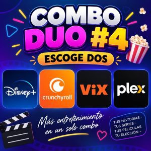 COMBO DUO #4 DISNEY Y (CRUNCHYROLL O VIX O PLEX )