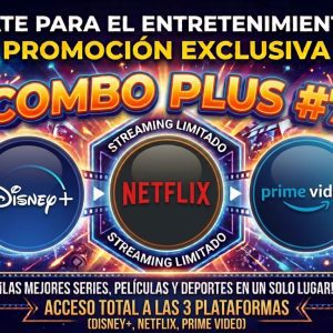 COMBO 7 PLUS / 1 PANTALLA DE DISNEY - NETFLIX - PRIME VIDEO