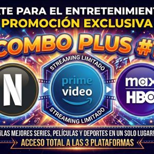 COMBO 1 PANTALLA DE NETFLIX - MAX - PRIME VIDEO