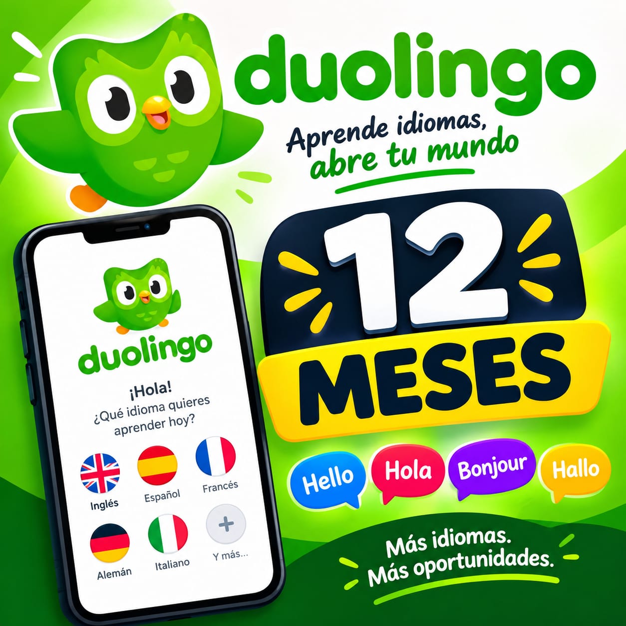 DUOLINGO 12 MESES