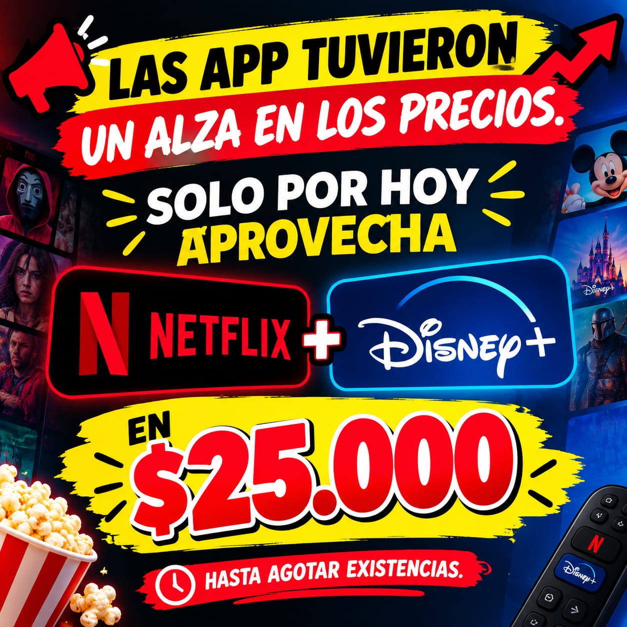 PROMO IMPERDIBLE NETFLIX + DISNEY