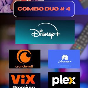 COMBO DUO #4 DISNEY Y (CRUNCHYROLL O PARAMOUNT O VIX O PLEX )