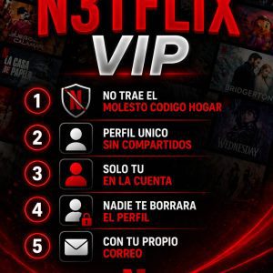 NETFLIX VIP 1 PANTALLA (SOLO COLOMBIA)